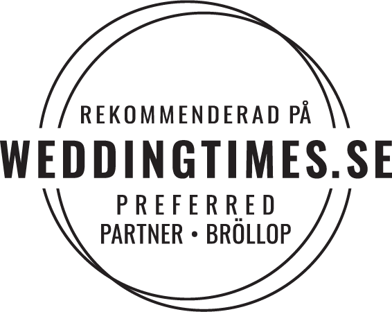 Rekommenderad på Weddingtimes.se - preferred partner, bröllop